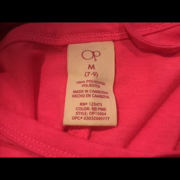 Knee length OP Hot pink cover up.  Keyhole back - Picture 6 of 6